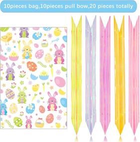 img 3 attached to 🐰 20pcs Easter Basket Bags with Pull Bow Set - Cellophane Wrap Plastic Bag and Decorative Pull Bows for Gifts and Parties (12x18 inch)