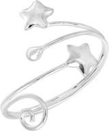 🌟 aeravida double stars wrap swirl sterling silver toe ring or pinky ring with wire detailing logo