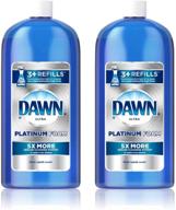 dawn platinum erasing dishwashing foam refill, fresh rapids - efficient cleaning, long lasting - 2 pack, 30.9 oz each logo