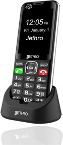 img 4 attached to 📱 Jethro SC490 Unlocked Senior Cell Phone - 4G Bar Style, Big Screen, Large Buttons, Hearing Aid Compatible | With Charging Dock | FCC Certified | Ideal for Elderly & Kids