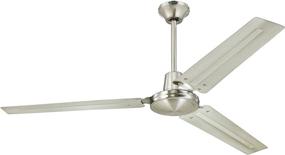 img 3 attached to 💨 Efficient Cooling Solution: Ciata Lighting Industrial 56-Inch Three-Blade Ceiling Fan - Brushed Nickel (2 Pack)