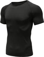 high-performance men's cool dry compression short sleeve sports baselayer t-shirts tops (choose from pack of 1 or 3) логотип