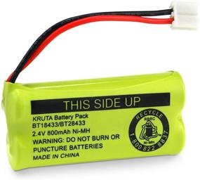 img 3 attached to 🔋 KRUTA 2.4V Rechargeable Battery: Compatible with Popular Cordless Phone Models BT18433 BT184342 BT28433 BT284342 BT-8300 BATT-6010 BT1011 BT1018 BT1022 BT1031 & More!