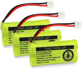 img 4 attached to 🔋 KRUTA 2.4V Rechargeable Battery: Compatible with Popular Cordless Phone Models BT18433 BT184342 BT28433 BT284342 BT-8300 BATT-6010 BT1011 BT1018 BT1022 BT1031 & More!