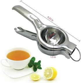 img 1 attached to 🍋 EcoJeannie Premium Stainless Steel Lemon Squeezer with Food Grade #304, Anti-Corrosive Manual Jumbo Size Citrus Press Juicer