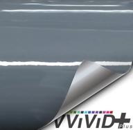 🚗 upgrade your car with vvivid+ slate grey grigio telesto gloss vinyl wrap (1ft x 5ft)! logo