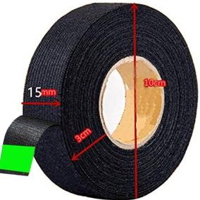 img 3 attached to 🔌 Seigun 8 Rolls Wire Loom Harness Tape - High Adhesive Force, Black Adhesive Fabric Tape for Automobile Electrical Wire Harnessing - Noise Dampening & Heat Proof (15mm X 15m)