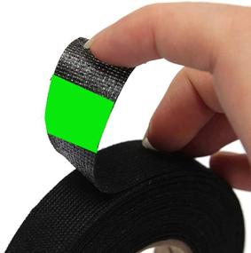 img 2 attached to 🔌 Seigun 8 Rolls Wire Loom Harness Tape - High Adhesive Force, Black Adhesive Fabric Tape for Automobile Electrical Wire Harnessing - Noise Dampening & Heat Proof (15mm X 15m)