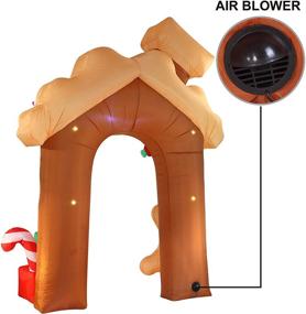 img 1 attached to Joiedomi 10 ft Gingerbread House Archway Inflatable - Perfect for Christmas Party Indoor & Outdoor Decor, Holiday Season Yard & Lawn Decoration with Built-in LEDs