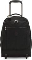 🎒 kipling women's gaze large rolling backpack in black noir: convenient and stylish one-size travel companion logo