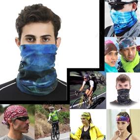 img 1 attached to LOTUYACY Multifunctional Outdoor Wide Headband Neck Gaiter - 🧣 Windproof Scarf, Sunscreen Bandana for Men & Women, Breathable Headwear