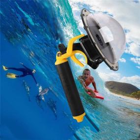 img 4 attached to 📷 Dome GoPro Hero8 Black Diving Lens: Waterproof Housing + Floaty Hand Grip for Underwater Adventures