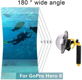 img 1 attached to 📷 Dome GoPro Hero8 Black Diving Lens: Waterproof Housing + Floaty Hand Grip for Underwater Adventures