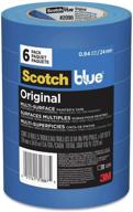 📐 3m scotch painters tape value pack - 6 pack, 6-pack | blue 2090-24evp, 0.94 in. x 60 yd. logo