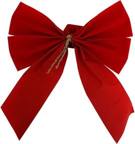 img 2 attached to 🎁 20-Pack of Iconikal Red Velvet Christmas Bows in 8 x 10-inch Size