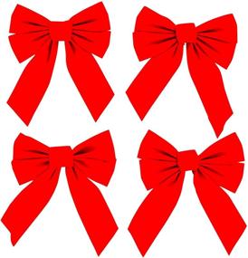 img 3 attached to 🎁 20-Pack of Iconikal Red Velvet Christmas Bows in 8 x 10-inch Size