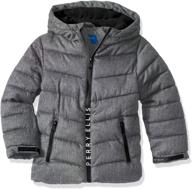 perry ellis quilted parka black boys' clothing: premium jackets & coats for style and warmth logo