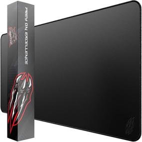 img 4 attached to 🖱️ Extra Large Black Wraptor Gaming Mouse Pad XL Extended 36x12 with Stitched Edges - Extended Desk Mat for Laptop, Computer & PC - Nonslip