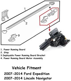 img 3 attached to 🚘 2007-2014 Ford Expedition Lincoln Navigator Power Running Board Motor & Bracket - Part# 747-900, Front Right Passenger Side - 9L7Z16A506A