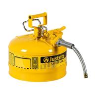justrite accuflow 7225220 type ii galvanized steel safety can with 5/8&#34 logo