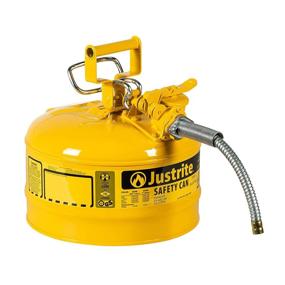 img 2 attached to Justrite AccuFlow 7225220 Type II Galvanized Steel Safety Can With 5/8&#34