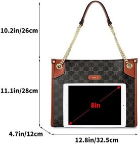 img 2 attached to Fashionable Vintage Shoulder Bag: Vegan Leather Women Tote Satchel Handbags and Purses with Top Handle for Ladies