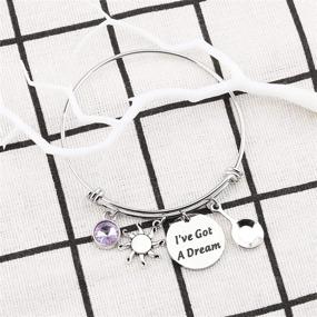 img 1 attached to 👑 BAUNA Rapunzel Bracelet - Tangled Quotes Bangle I’ve Got A Dream Fairy Tales Gift