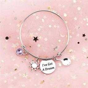 img 3 attached to 👑 BAUNA Rapunzel Bracelet - Tangled Quotes Bangle I’ve Got A Dream Fairy Tales Gift