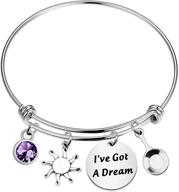 👑 bauna rapunzel bracelet - tangled quotes bangle i’ve got a dream fairy tales gift logo