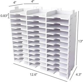 img 2 attached to 📐 Sanfurney 36 Slots Ink Pad Holder and Stamp Pad Organizer for Stampin Up or Ranger Ink Pads - Diamond Painting Tray Rack for Craft Supply Storage, Stackable Wall Mount