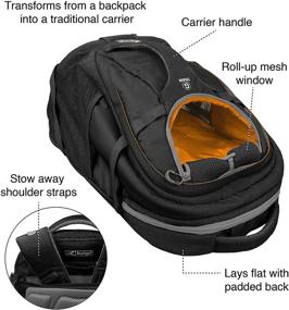 img 3 attached to 🐶 Kurgo Dog Carrier Backpack: TSA Approved, Waterproof, Ideal for Small Pets - Dogs & Cats, Perfect for Hiking, Travel & Airline Trips - G-Train K9 Ruck Sack in Red Black