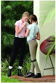 img 1 attached to 👖 Equistar Child's Pull On Cotton Knee Patch Riding Breeches: Comfortable and Stylish Equestrian Apparel