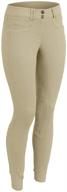 👖 equistar child's pull on cotton knee patch riding breeches: comfortable and stylish equestrian apparel logo