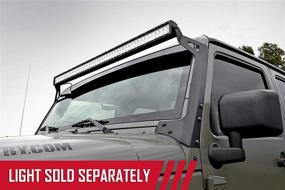 img 1 attached to 🚙 Rough Country 50" LED Light Bar Windshield Brackets for Jeep Wrangler JK 2007-2018, Light Not Included – 70504, Upper Windshield Mounts