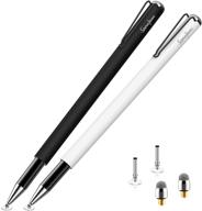 🖊️ stylushome magnetic disc universal stylus pens - 2 pcs, compatible with apple/iphone/ipad pro/mini/air/android/microsoft/surface - works with all capacitive touch screens (black/white) logo