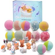 🛁 бомбы для ванны для детей: органические шарики с игрушками! идеальный набор в подарок на день рождения/рождество для девочек и мальчиков - 12 штук, по 3.5 унции каждая логотип