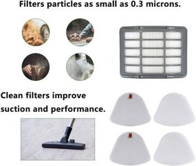 img 1 attached to XIMOON Replacement Filters Kit for Shark XFF350 XHF350 Navigator Lift-Away NV350, NV351, NV352, NV355, NV356, NV356E, NV357, NV360, NV370, UV440, UV540 - Hepa Filter + 2 Pack Pre-filter Foam & Felt