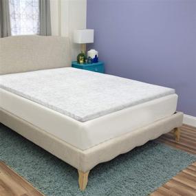 img 3 attached to SnoozeCool: SensorPEDIC iCOOL 1.5-Inch Gel-Infused Memory Foam Mattress Topper - Queen, Silver