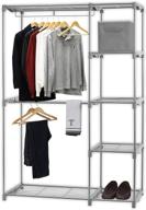 👕 efficient silver freestanding clothes garment organizer closet by simple houseware logo