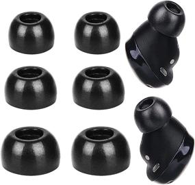 img 4 attached to Улучшите ваш опыт использования наушников Samsung Galaxy Buds Pro с помощью накладок наушников из пены SOULWIT: [с сетчатым дизайном] Замена, 3 пары, шумоизоляция, портативный чехол для хранения (черный, S/M/L)