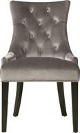 🪑 pulaski ds urban accents button back upholstered chrome velvet dining chair логотип