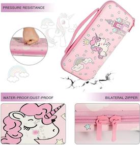 img 2 attached to 🦄 TCJJ Unicorn Hard Carrying Case for Nintendo Switch - Pink Portable Travel Case for Girls with Soft TPU Protective Cover