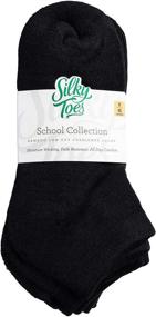 img 1 attached to 🧦 Silky Toes Bamboo Ankle Athletic Socks for Kids - Pack of 3 or 6 Pairs, Cushioned & Seamless, Natural Organic Material for Boys and Girls