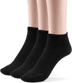 img 2 attached to 🧦 Silky Toes Bamboo Ankle Athletic Socks for Kids - Pack of 3 or 6 Pairs, Cushioned & Seamless, Natural Organic Material for Boys and Girls