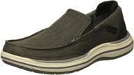 comfort and style in navy: skechers mens elson amster moccasin men's shoes логотип