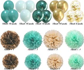 img 3 attached to 🌿 Mint Green Party Decorations: A Stunning Experience with Mint to be Bridal Baby Shower Party Supplies, Green Gold Balloons, and Tissue Paper Flowers