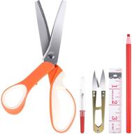 ✂️ professional ucec pinking shears with zig zag cut scissors & scalloped edge blade for dressmaking, sewing crafts - comfort grip handheld tool suitable for various fabrics and paper logo