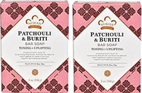 img 2 attached to (Twin Pack) Nubian Heritage Bar Soap - 🧼 Пачули и Бурити - 5 унций: Роскошный натуральный уход за кожей