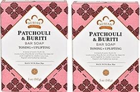 img 4 attached to (Twin Pack) Nubian Heritage Bar Soap - 🧼 Пачули и Бурити - 5 унций: Роскошный натуральный уход за кожей