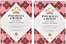 img 1 attached to (Twin Pack) Nubian Heritage Bar Soap - 🧼 Пачули и Бурити - 5 унций: Роскошный натуральный уход за кожей